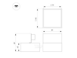 Точечный светильник Arlight DL-GRIGLIATO-S90x90-12W Warm3000 BK 90deg / 038327(1)