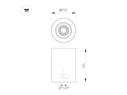 Точечный светильник Arlight SP-FOCUS-R132-24W Warm3000 BK 36deg / 054865