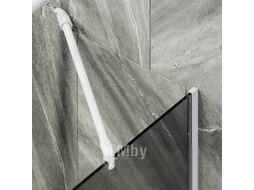 Стеклянная шторка для ванны MaybahGlass MGV-134-1у (графитовое стекло/белый матовый)