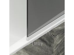 Стеклянная шторка для ванны MaybahGlass MGV-134-1у (графитовое стекло/белый матовый)