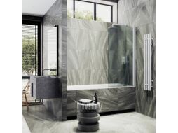 Стеклянная шторка для ванны MaybahGlass MGV-620-1 (сатин стекло/белый матовый)