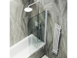 Стеклянная шторка для ванны MaybahGlass MGV-620-1 (сатин стекло/белый матовый)