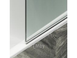 Стеклянная шторка для ванны MaybahGlass MGV-620-1 (сатин стекло/белый матовый)