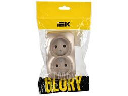 Розетка IEK Glory ERH20-K37M-10 (шампань матовый)