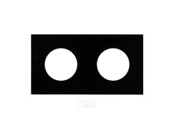 Рамка для выключателей и розеток Arlight FRM-GLARE-GC-2-BK / 043836