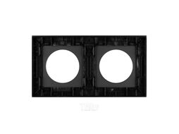 Рамка для выключателей и розеток Arlight FRM-GLARE-GC-2-BK / 043836