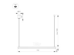 Потолочный светильник Arlight SP-UMBRA-HANG-H-L900-15W Warm3000 BK 120deg / 036941