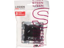 Розетка 1-ая (скрытая, механизм, шторки, с/з) черная, Steen, LEIDEN ELECTRIC 806068