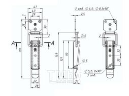Замок накидной 190 мм, белый цинк STARFIX SMP-15794-1