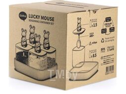 Набор емкостей для хранения Qualy Mouse Seasoning / QL10366-CL-GY (4шт)
