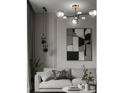 Люстра Aitin-Pro НПБ 02-3x60-105 / N6780/3 (черный/дерево)