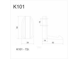 Крючок для одежды Boyard Solo K101BN.7