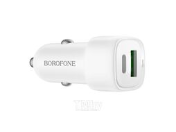 Адаптер питания автомобильный Borofone BZ34B (белый)