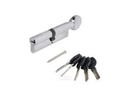 Цилиндровый механизм замка Аллюр HD FG 100-5К CP 50x50G перфорированный ключ 50, 10 (хром)