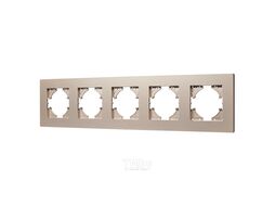 Рамка для выключателей и розеток Arlight FRM-PERIO-PL-5-GD / 049765