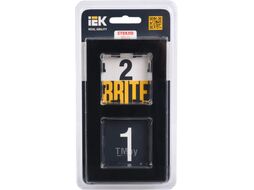 Рамка для выключателей и розеток IEK Brite BR-M22-G-K02 (черный)