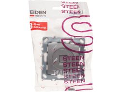 Розетка компьютерная 1xRJ45 (скрытая, механизм, Cat5e) алюминий, Steen, LEIDEN ELECTRIC 806104