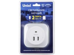 Ночник Uniel DTL-321 White/Sensor/2USB / UL-00007348
