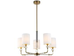 Люстра Ambrella LH71500/5 BS/FR (латунь/белый матовый)