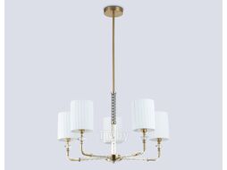 Люстра Ambrella LH71500/5 BS/FR (латунь/белый матовый)