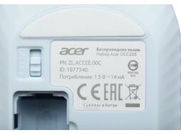Комплект клавиатура и мышь Acer OCC205 / ZL.ACCEE.00C (белый/голубой)