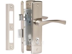 Замок врезной Vettore 7255-2 SN с ручкой (сатин)