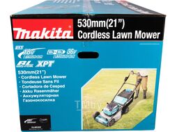 Газонокосилка аккумуляторная MAKITA DLM 530 Z (18.0 В, БЕЗ АККУМУЛЯТОРА, шир. 530 мм, выс. 20-100 мм, пластм. корпус, травосборник 70 л)