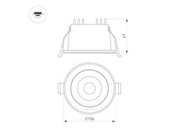 Точечный светильник Arlight MS-ALORA-BUILT-R106-9W Day4000-MIX WH 60deg / 048081