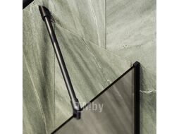 Стеклянная шторка для ванны MaybahGlass MGV-138-6у (бронзовое матовое стекло/черный)