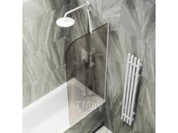Стеклянная шторка для ванны MaybahGlass MGV-249-1у (бронзовое матовое стекло/белый матовый)