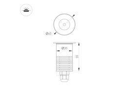 Светильник уличный Arlight ART-GROUND-R40-3W Warm3000 SL / 048820