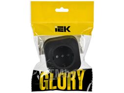Розетка IEK Glory ERH14-K02M-16 (черный матовый)