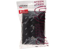 Розетка 2-ая (скрытая, с/з) черная, Steen, LEIDEN ELECTRIC 806071