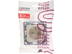 Розетка 1-ая (скрытая, механизм, шторки, с/з) бежевая, Steen, LEIDEN ELECTRIC 806064