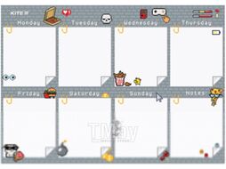 Планинг Kite Pixel. Настенный на неделю + маркер / 22-473-1 K