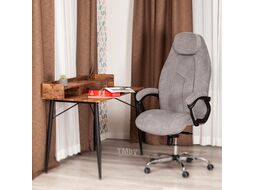 Кресло офисное Tetchair Boss Lux флок (серый)