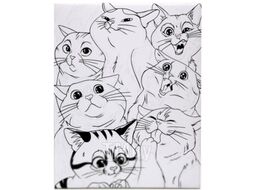 Картина по номерам Школа талантов Яркие котики / 9406603