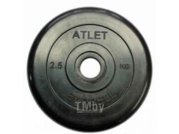 Диск для штанги MB Barbell Atlet d26мм 2.5кг (черный)