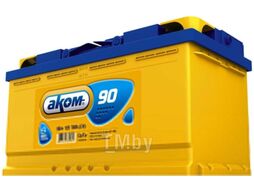 Автомобильный аккумулятор AKOM Евро 6СТ-90VL LB R+ (90 А/ч, низкий)