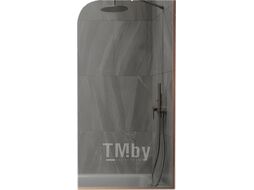 Стеклянная шторка для ванны MaybahGlass MGV-128-2у (графитовое стекло/бронзовый)