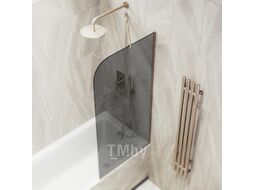 Стеклянная шторка для ванны MaybahGlass MGV-128-2у (графитовое стекло/бронзовый)