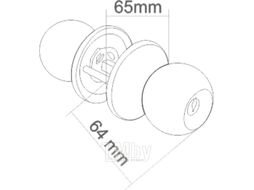 Ручка дверная Vettore A6072 BK GP (золото)