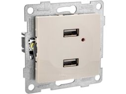 Розетка Gusi Electric Bravo С10USB2-003 (бежевый)