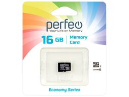 Карта памяти Perfeo MicroSDHC 16GB (Class 10) PF16GMCSH10ES
