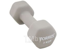 Гантель Torres PL55013 (3кг, серый)