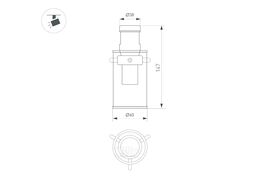 Трековый светильник Arlight ART-APRIORI-LANTERN-C-R60-5W Day4000 BK 350deg / 044772