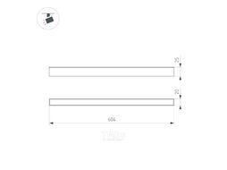 Трековый светильник Arlight MAG-FLAT-25-L600-18W Day4000 BK 100deg / 046334