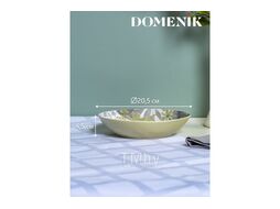 Тарелка столовая глубокая Domenik Blooming DMD237 (зеленый)