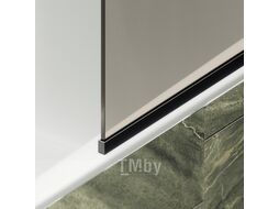 Стеклянная шторка для ванны MaybahGlass MGV-250-6у (бронзовое стекло/черный)
