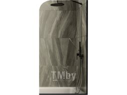 Стеклянная шторка для ванны MaybahGlass MGV-250-6у (бронзовое стекло/черный)